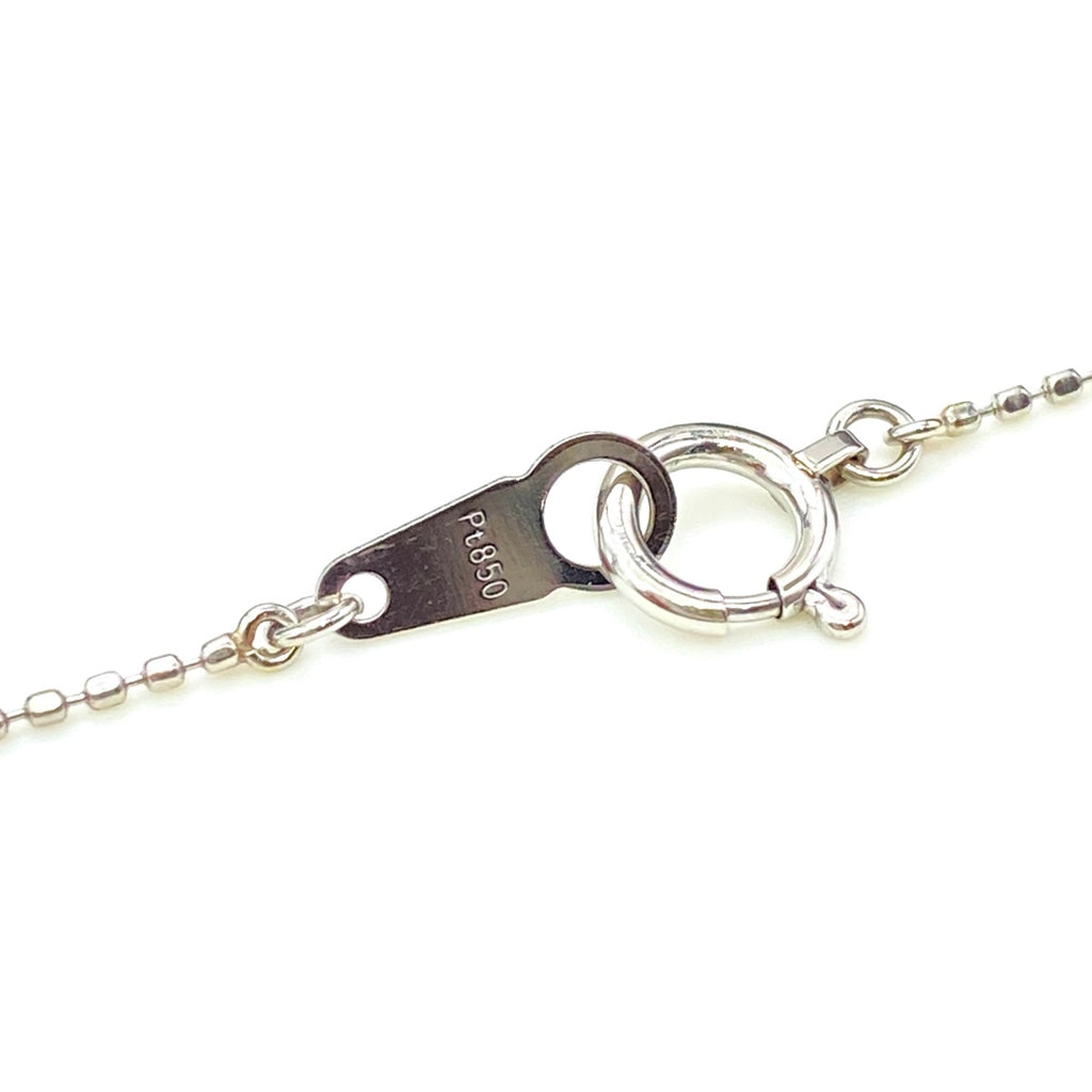 サファイア デザインネックレス プラチナ ペンダント メレダイヤ  ネックレス Pt900 Pt850 サファイア レディース 【中古】 
 ラッピング可