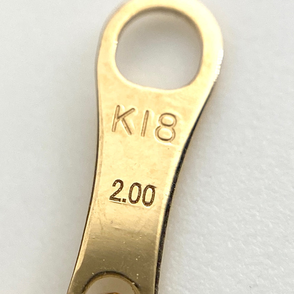 メレダイヤ デザインネックレス YG イエローゴールド ペンダント ネックレス K18 ダイヤモンド レディース 【中古】nbjwl