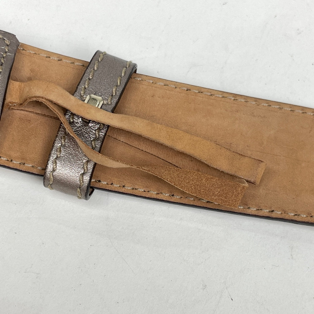 【在庫一掃】 グッチ インターロッキングG ベルト グッチシマ シマレザー メタリックピンク レディース brbag brbag 【中古】