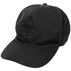 プラダ ロゴ キャップ ベースボールキャップ 帽子 キャップ ナイロン ネロ(ブラック) レディース 【中古】