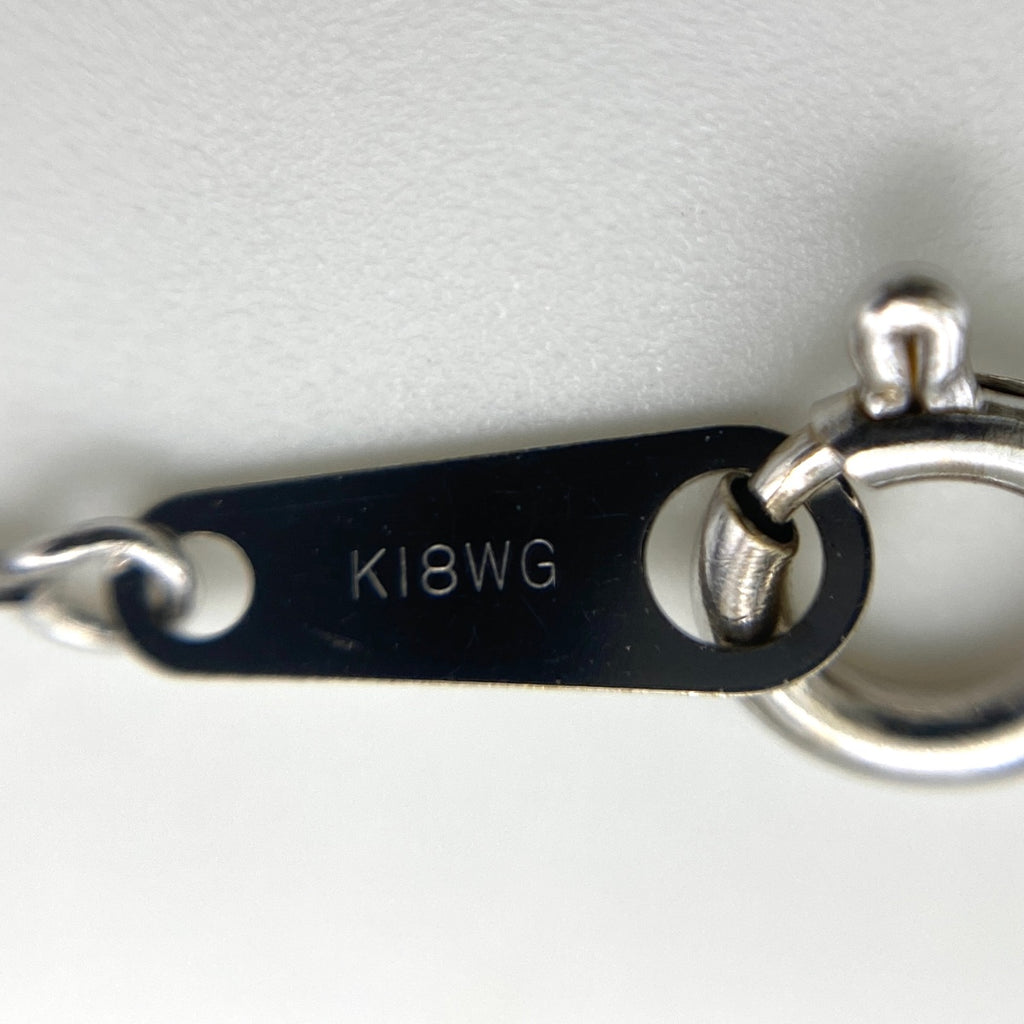 ヴァンドーム青山 メレダイヤ デザインネックレス WG ホワイトゴールド ペンダント ネックレス K18 WG ダイヤモンド レディース 【中古】brjwl
