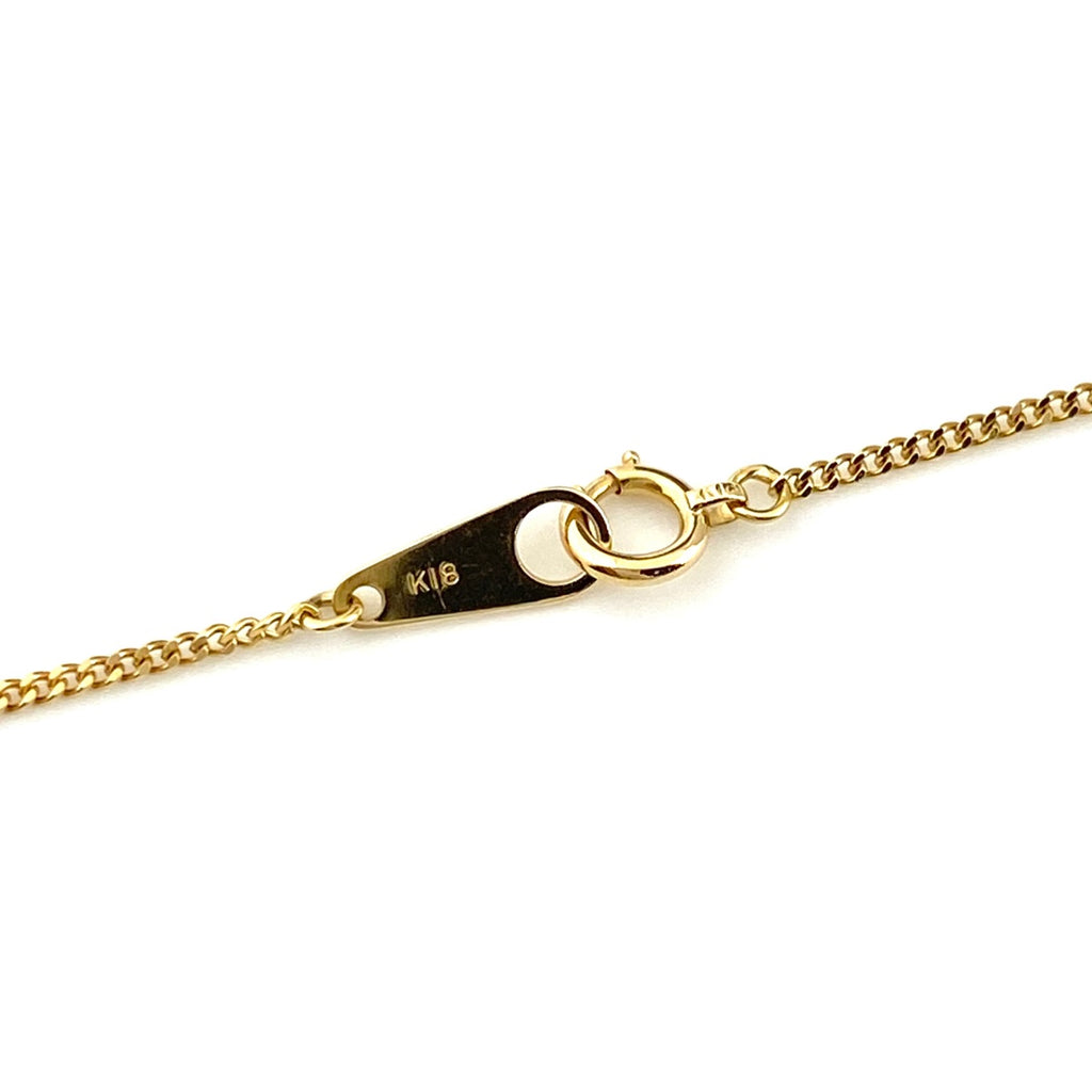 フラワーモチーフ デザインネックレス YG イエローゴールド ペンダント 花 ネックレス K18 750 ダイヤモンド レディース 【中古】nbjwl