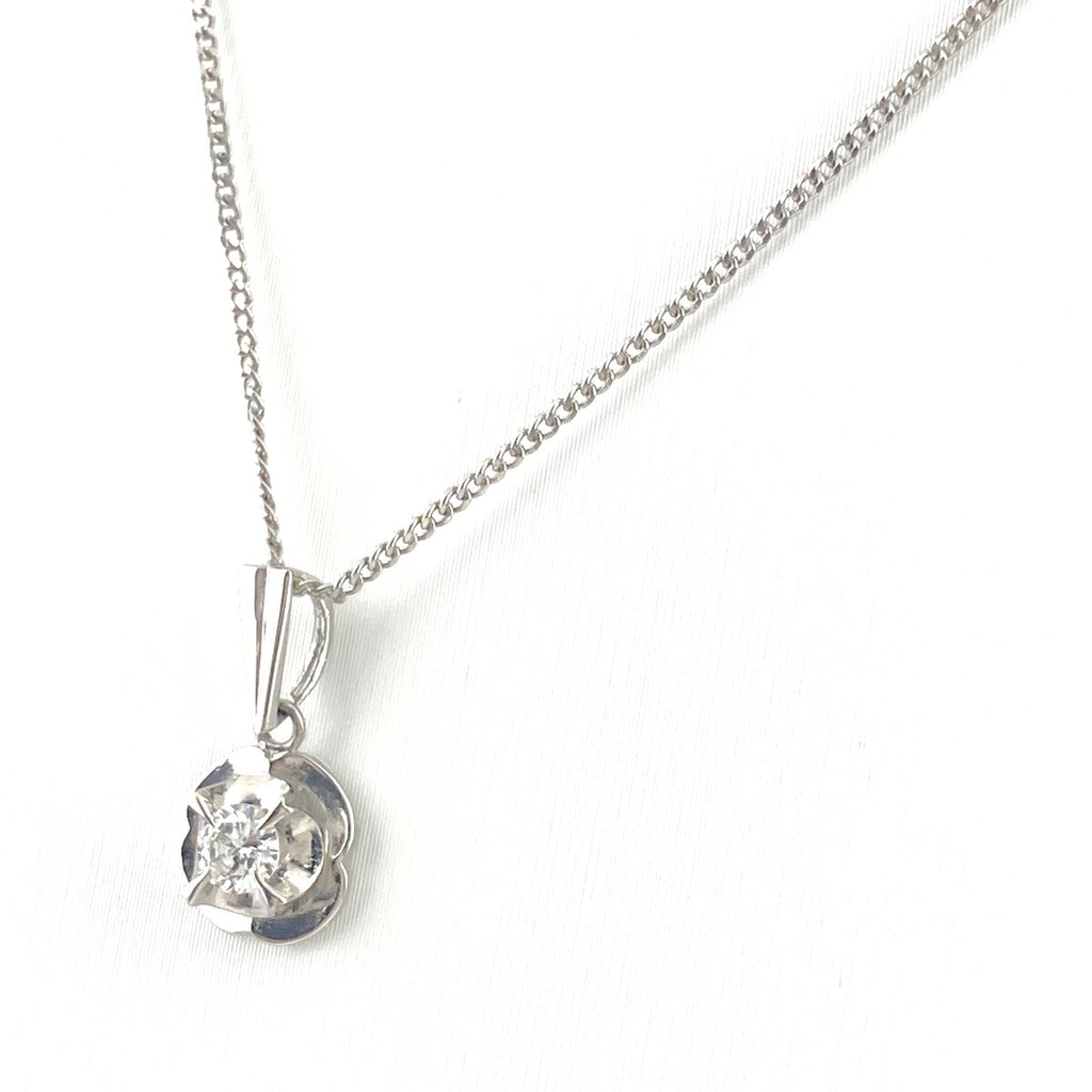 メレダイヤ デザインネックレス プラチナ ペンダント ネックレス Pt900 Pt850 ダイヤモンド レディース 【中古】nbjwl