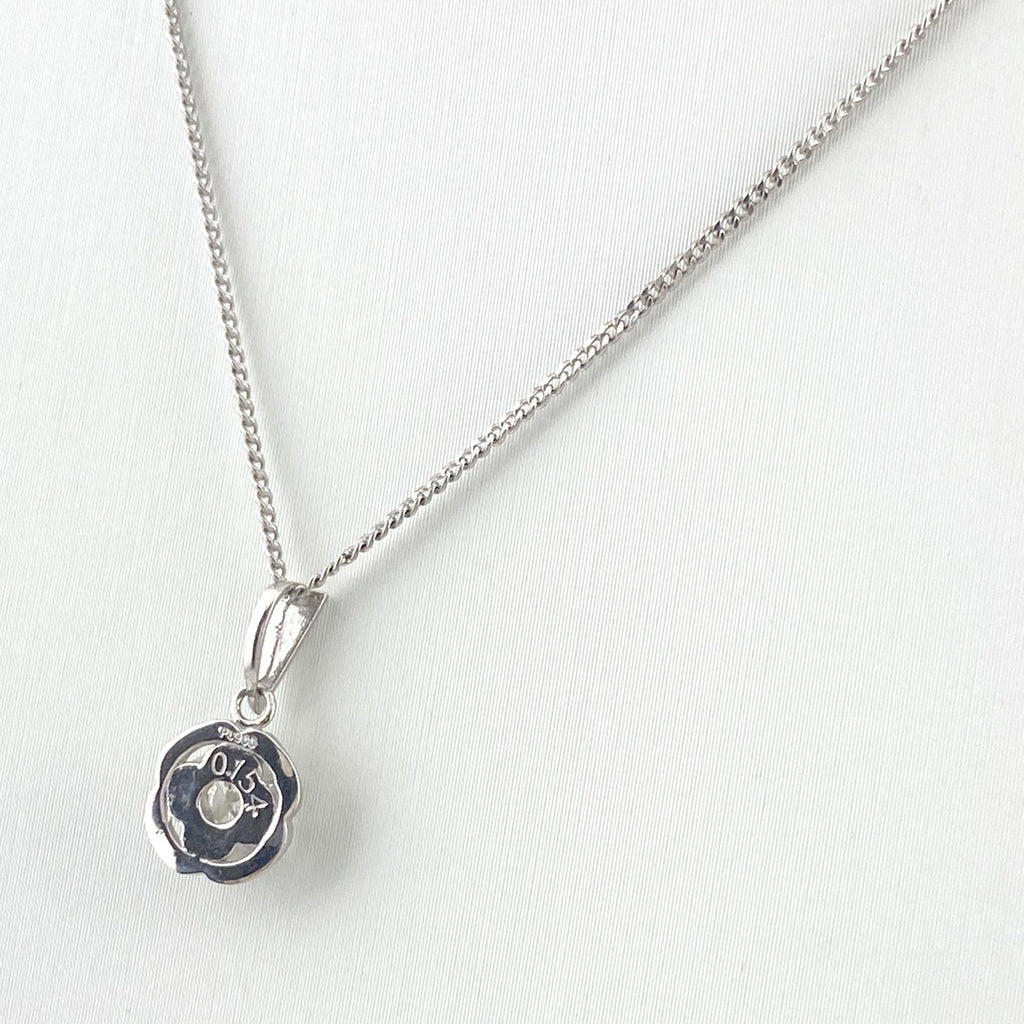メレダイヤ デザインネックレス プラチナ ペンダント ネックレス Pt900 Pt850 ダイヤモンド レディース 【中古】nbjwl