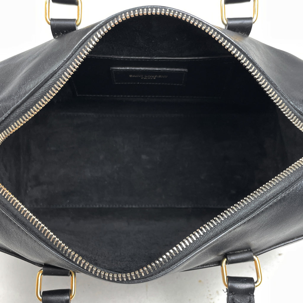 サンローラン ベイビーダッフル ハンドバッグ 2WAY ショルダーバッグ ハンドバッグ レザー ブラック 330958 レディース 【中古】