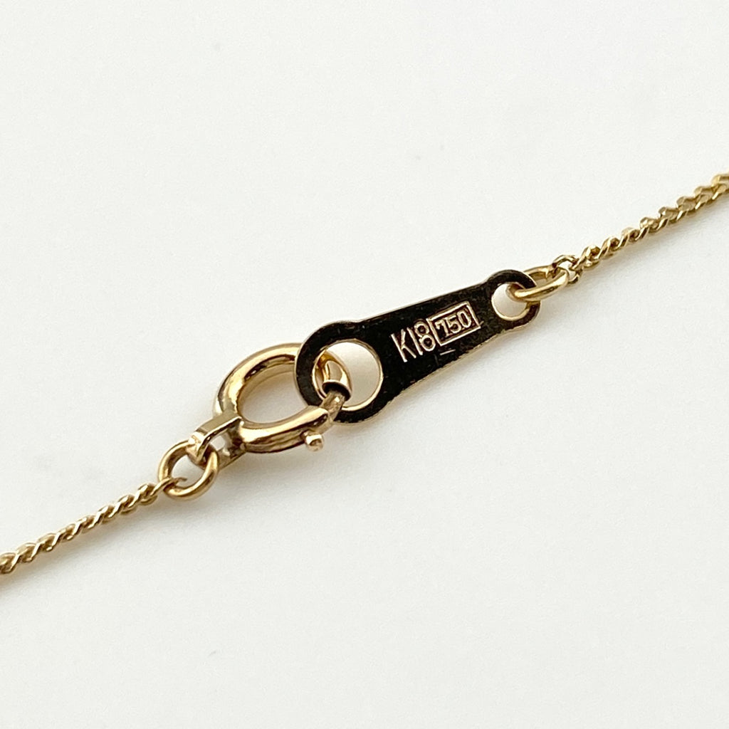 ダイヤモンド デザインネックレス YG イエローゴールド ペンダント ネックレス K18 750 ダイヤモンド レディース 【中古】nbjwl