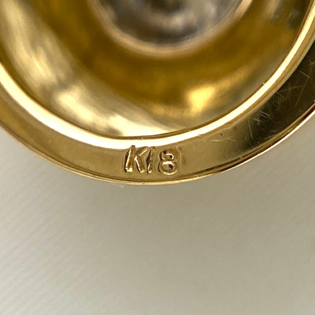 ダイヤモンド デザインネックレス YG イエローゴールド ペンダント ネックレス K18 750 ダイヤモンド レディース 【中古】nbjwl