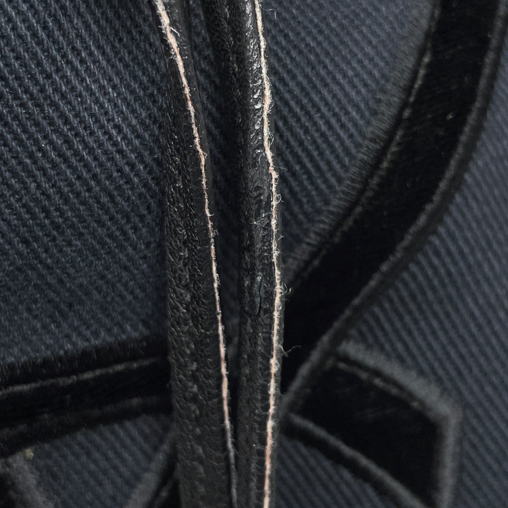 イヴ・サンローラン カハラ トートバッグ YSL ロゴ リヴゴーシュ トートバッグ キャンバス ブラック 121627 レディース 【中古】brbag