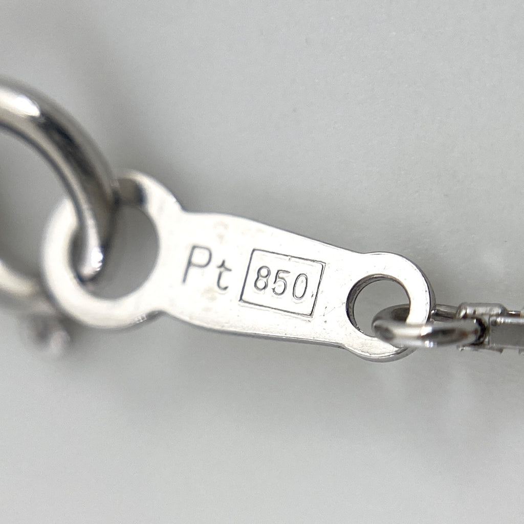 クリソベリルキャッツアイ デザインネックレス プラチナ ペンダント メレダイヤ ネックレス Pt900 Pt850 レディース 【中古】nbjwl