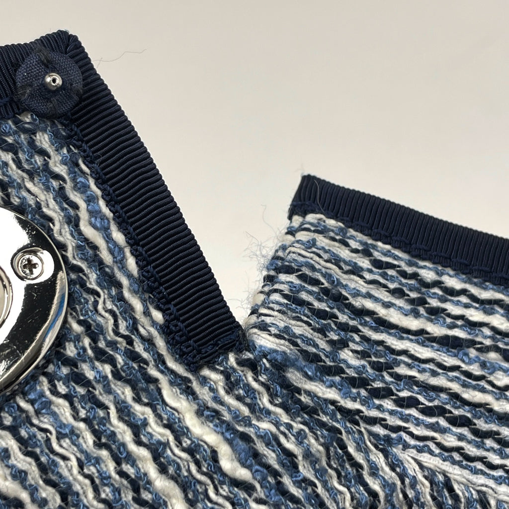 コーチ ノーカラー ジャケット ツイード アウター その他ジャケット ブルー レディース 【中古】brapp