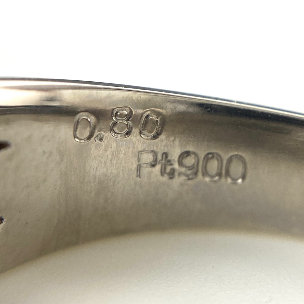 サファイア デザインリング プラチナ 指輪 メレダイヤ リング 12号 Pt900 サファイア ダイヤモンド レディース 【中古】nbjwl