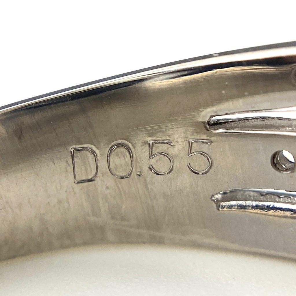 サファイア デザインリング プラチナ 指輪 メレダイヤ リング 12号 Pt900 サファイア ダイヤモンド レディース 【中古】nbjwl