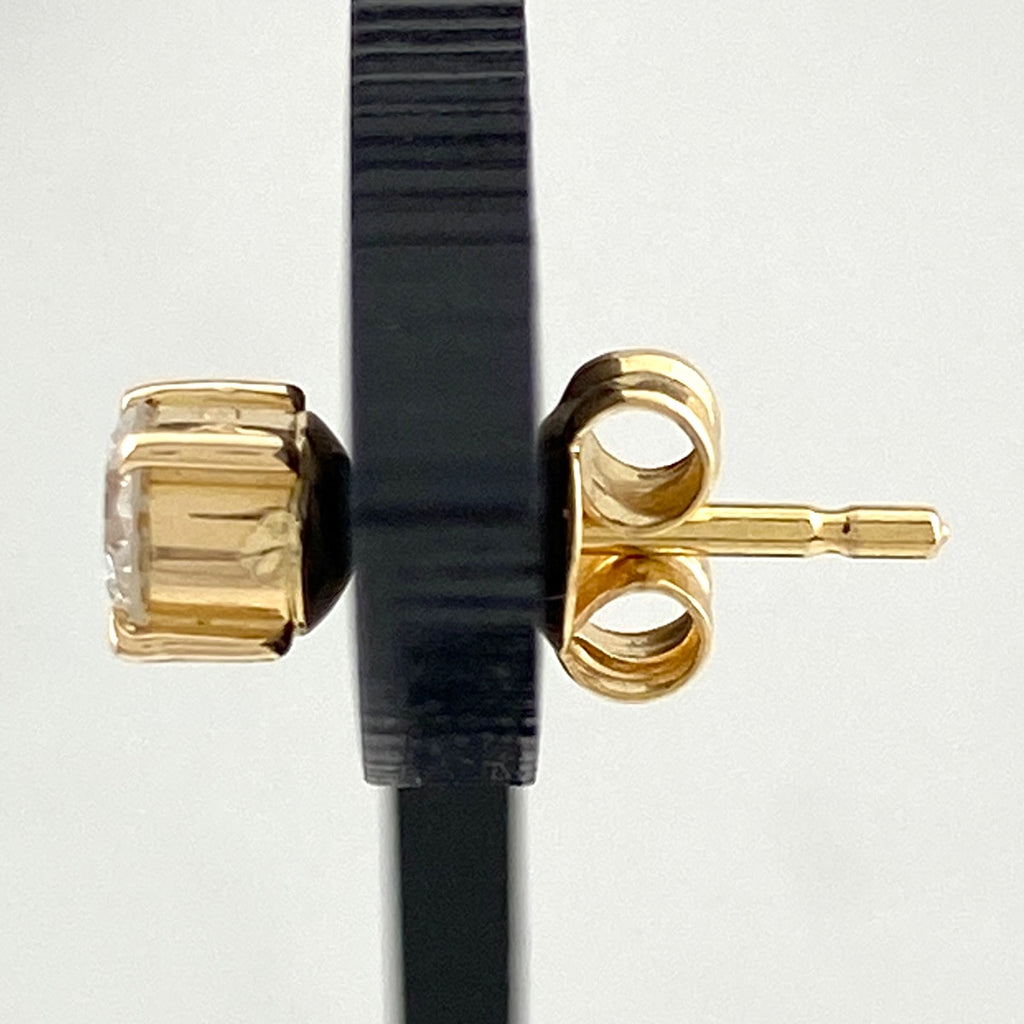 ダイヤモンド デザインピアス YG イエローゴールド ピアス K18 ダイヤモンド レディース 【中古】nbjwl