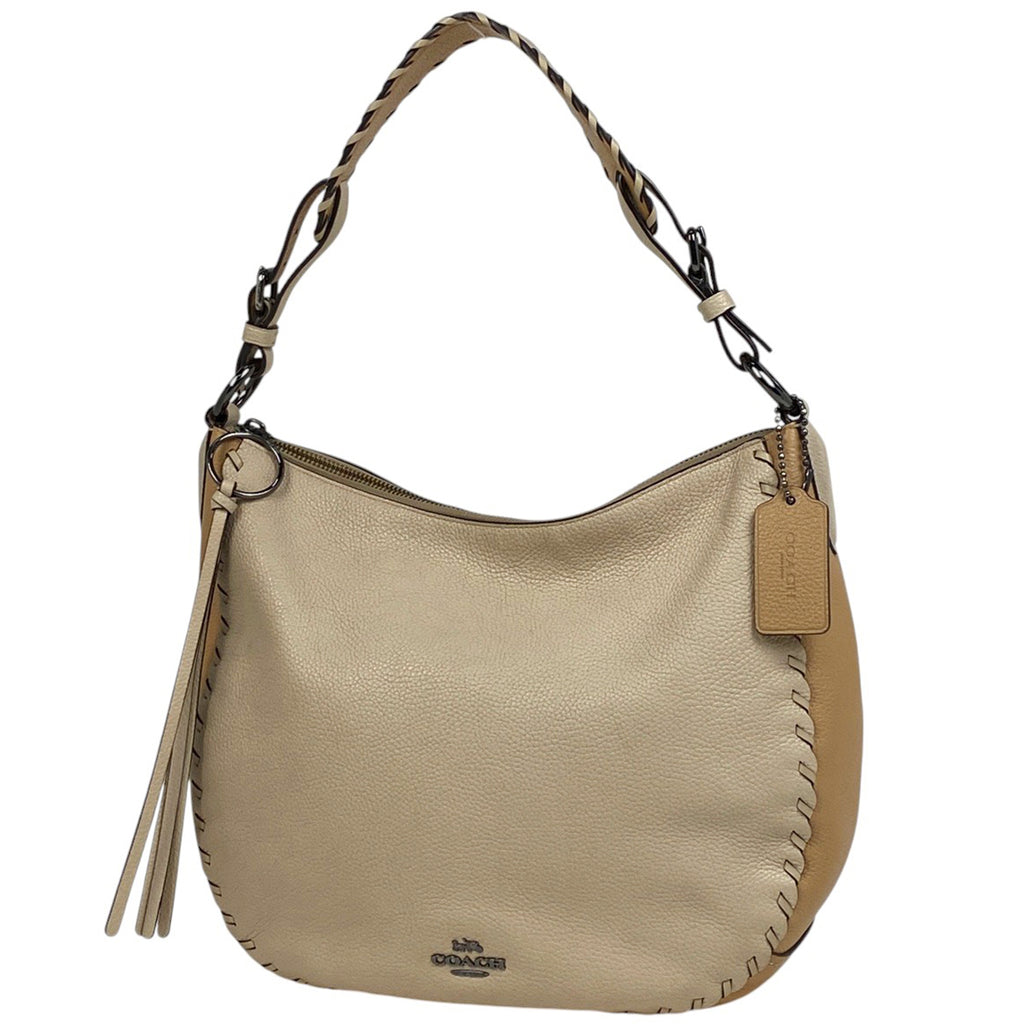 コーチ ロゴ トートバッグ 2WAY ショルダーバッグ トートバッグ レザー ベージュ 69615 レディース 【中古】brbag