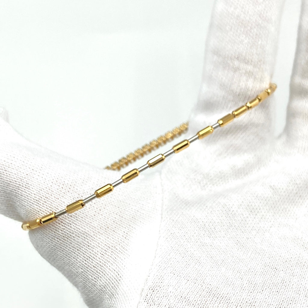 メレダイヤ デザインブレスレット YG イエローゴールド 腕輪 ブレスレット K18 ダイヤモンド レディース 【中古】nbjwl