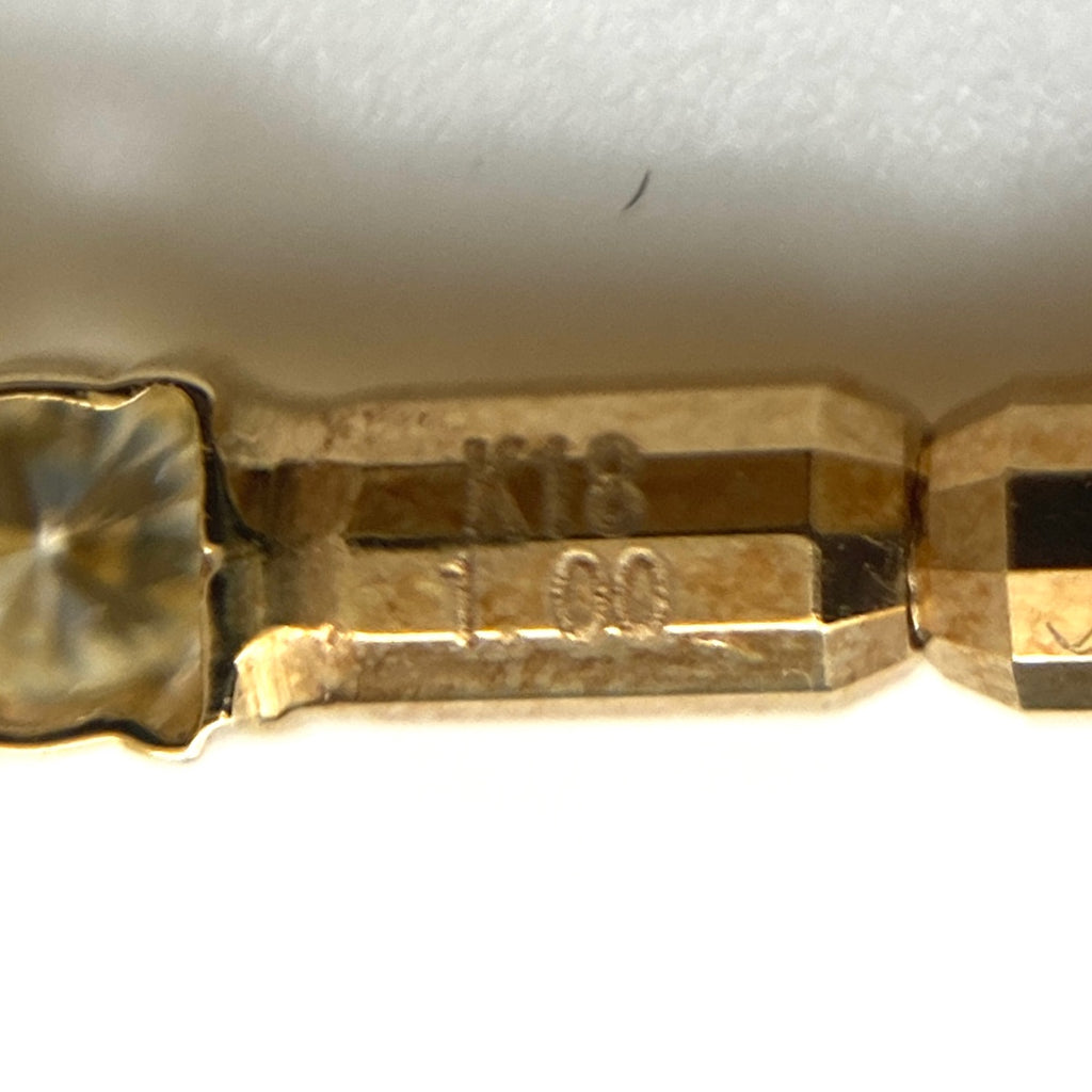 メレダイヤ デザインブレスレット YG イエローゴールド 腕輪 ブレスレット K18 ダイヤモンド レディース 【中古】nbjwl