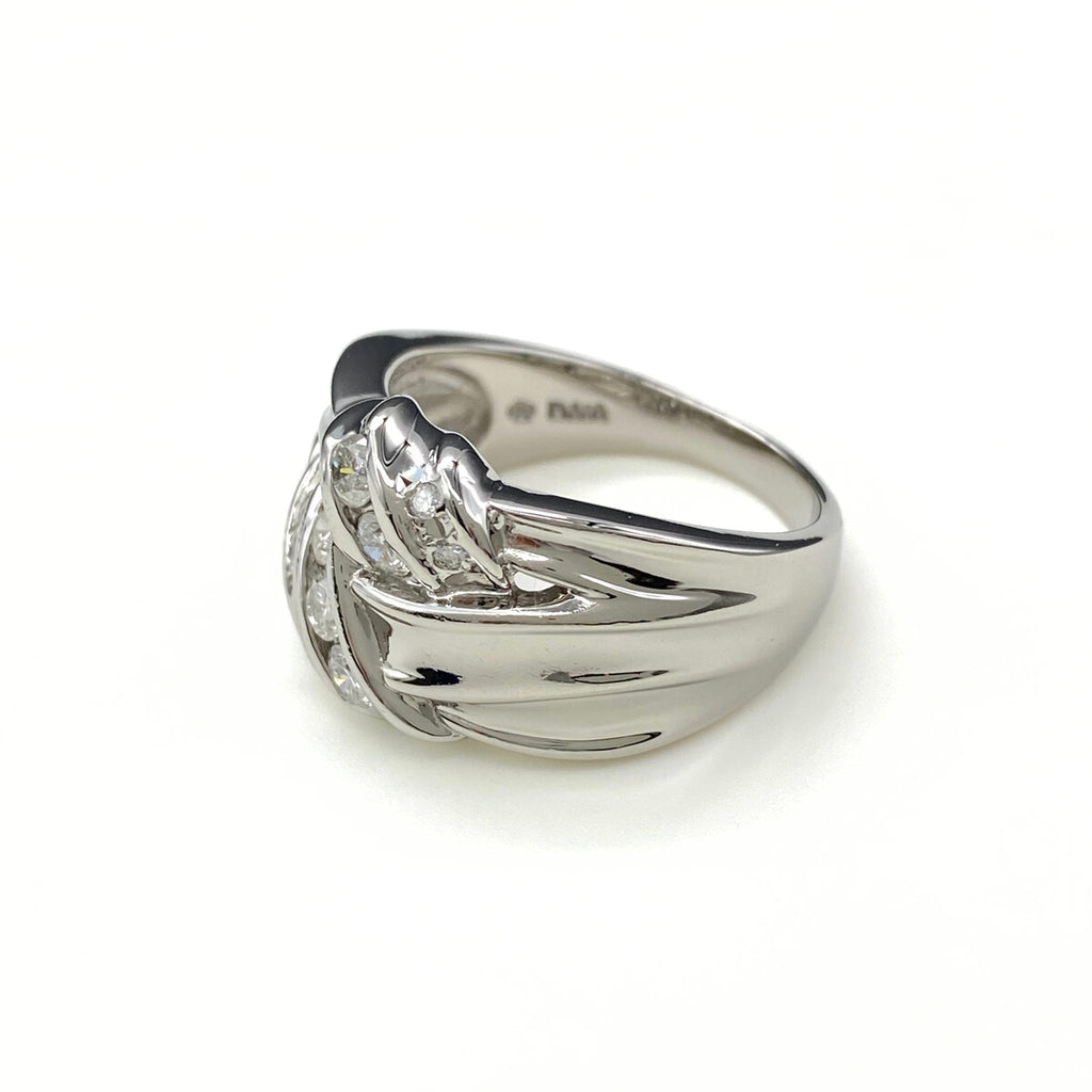 メレダイヤ デザインリング プラチナ 指輪 リング 16.5号 Pt850 ダイヤモンド レディース 【中古】nbjwl