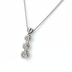 メレダイヤ デザインネックレス プラチナ ペンダント ネックレス Pt900 Pt850 ダイヤモンド レディース 【中古】nbjwl