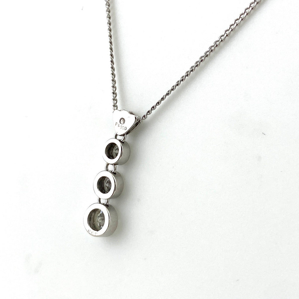 メレダイヤ デザインネックレス プラチナ ペンダント ネックレス Pt900 Pt850 ダイヤモンド レディース 【中古】nbjwl