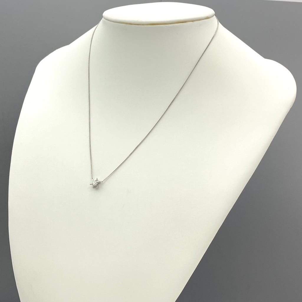 メレダイヤ デザインネックレス プラチナ ペンダント ネックレス Pt900 Pt850 ダイヤモンド レディース 【中古】nbjwl