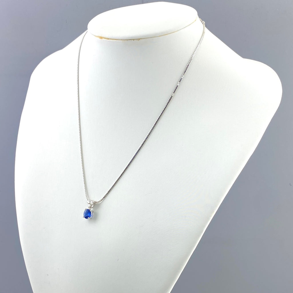 サファイア デザインネックレス プラチナ ペンダント メレダイヤ ネックレス Pt900 Pt850 サファイア レディース 【中古】nbjwl
