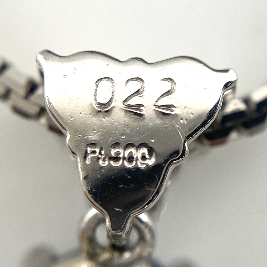 サファイア デザインネックレス プラチナ ペンダント メレダイヤ ネックレス Pt900 Pt850 サファイア レディース 【中古】nbjwl