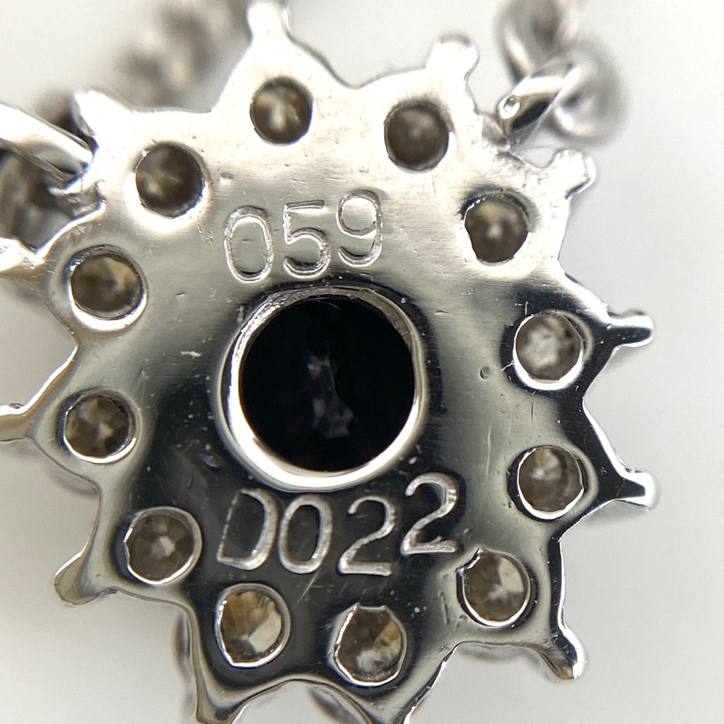 中古品　プラチナ　サファイア　ダイヤモンド　ネックレス pt850 ネックレス サファイア ダイヤ Pt850 サファイア ダイヤモンド