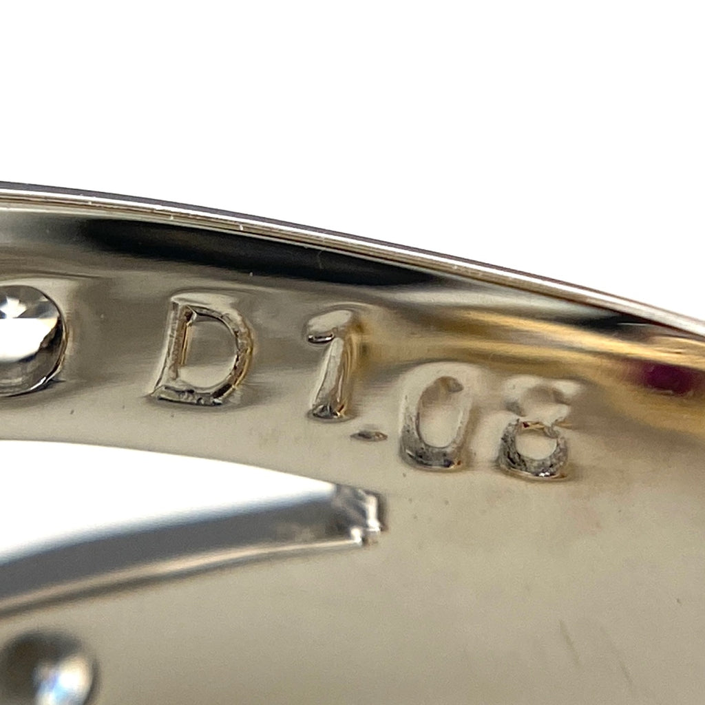 ルビー デザインリング プラチナ YG イエローゴールド 指輪 メレダイヤ リング 12号 Pt900 K18 ルビー レディース 【中古】nbjwl