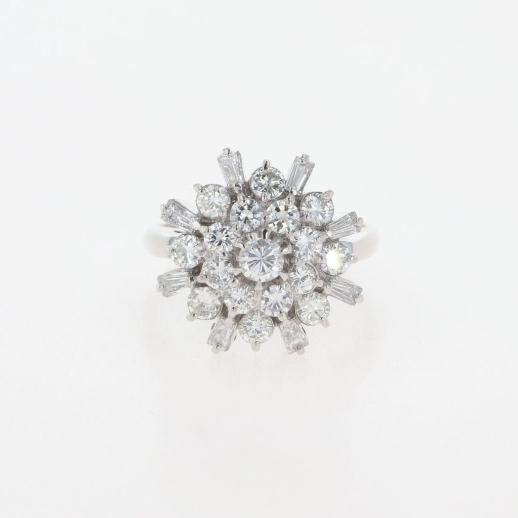 メレダイヤ デザインリング プラチナ 指輪 リング 8.5号 Pt900 ダイヤモンド レディース 【中古】nbjwl