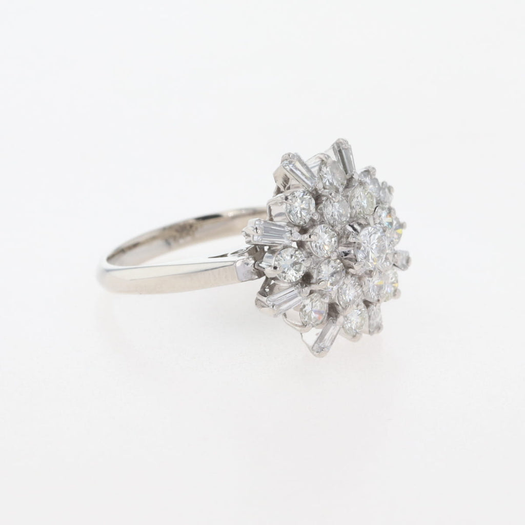 メレダイヤ デザインリング プラチナ 指輪 リング 8.5号 Pt900 ダイヤモンド レディース 【中古】nbjwl