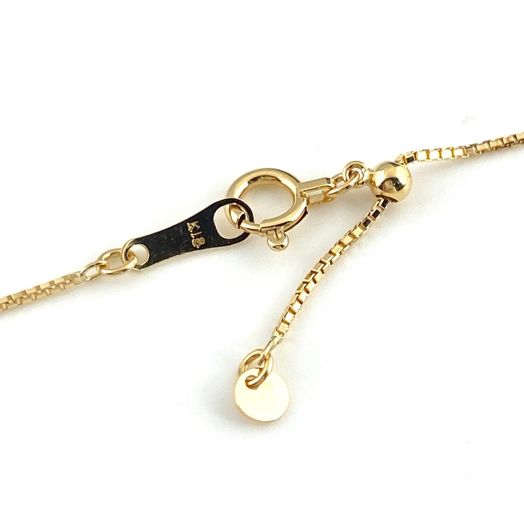 メレダイヤ デザインネックレス YG イエローゴールド ペンダント ネックレス K18 ダイヤモンド レディース 【中古】nbjwl
