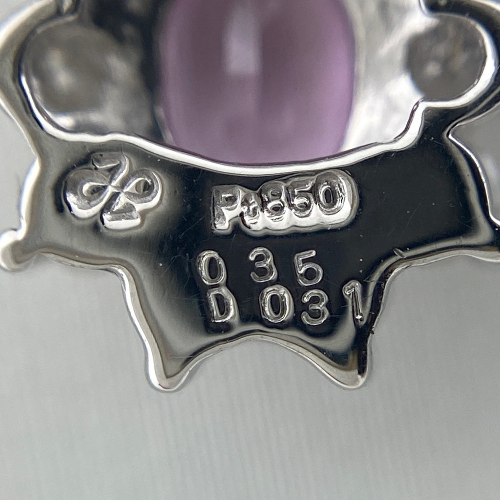 フラワーモチーフ デザインネックレス プラチナ ペンダント ピンクサファイア メレダイヤ 花 ネックレス Pt850 ピンクサファイア ダイヤモンド レディース 【中古】nbjwl