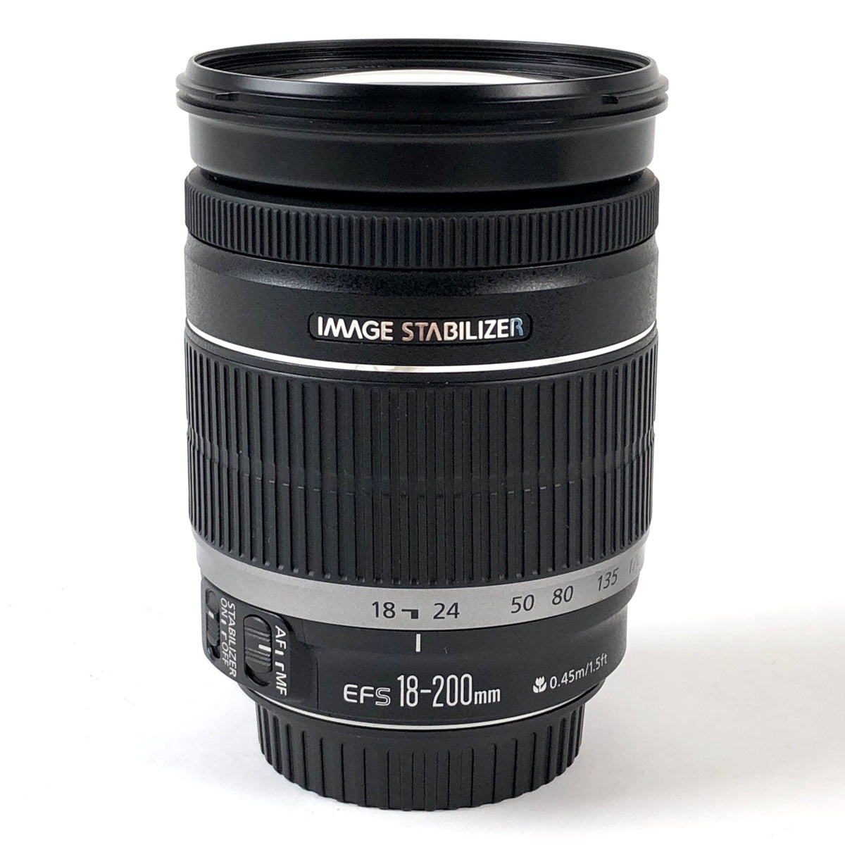 Canon EF-S 18-200mm ズームレンズ（フード付き）