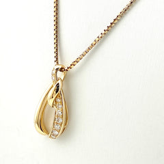 ポーラ メレダイヤ デザインネックレス YG イエローゴールド ペンダント ネックレス 750 ダイヤモンド レディース 【中古】brjwl