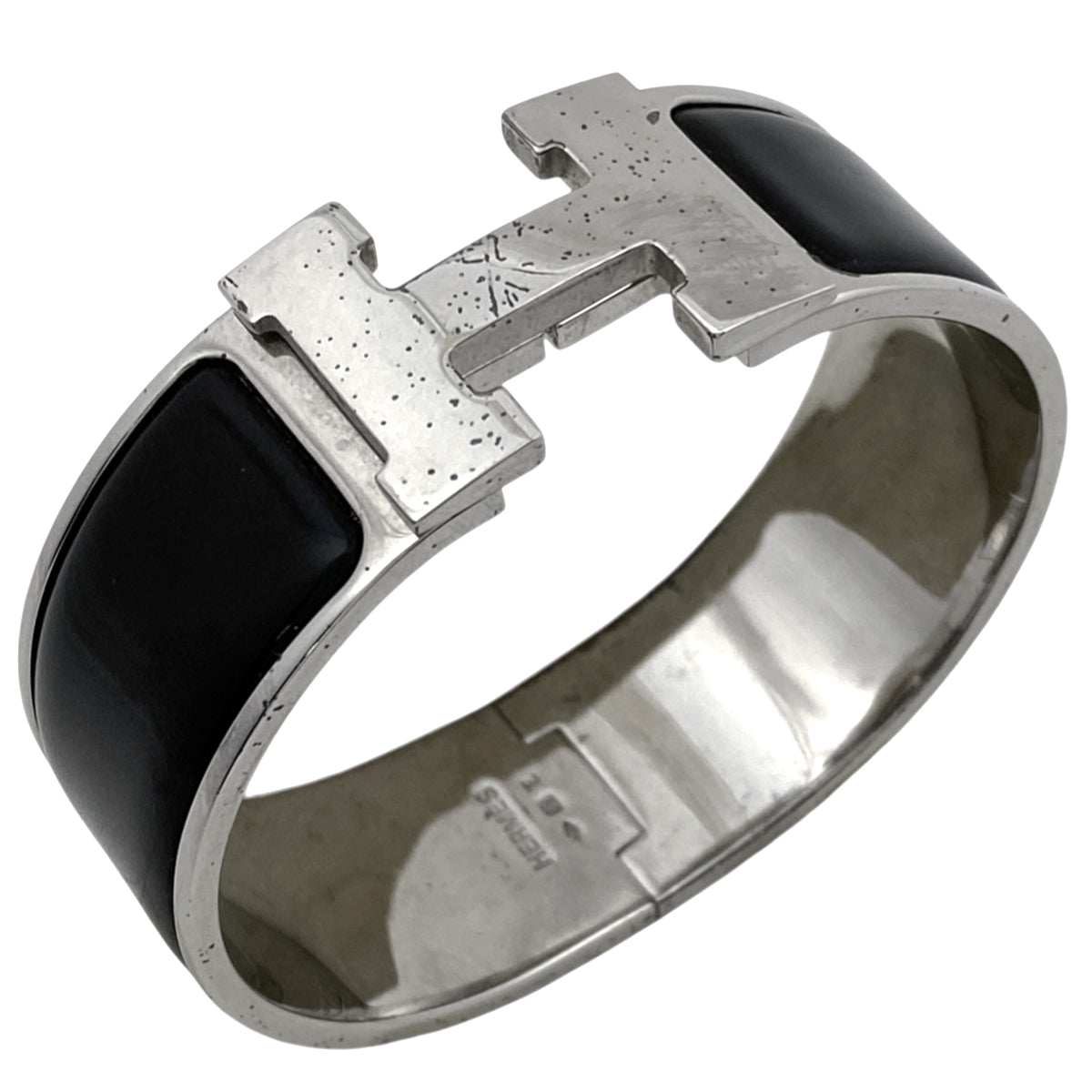 在庫一掃】 エルメス クリッククラック GM 腕輪 Hロゴ バングル