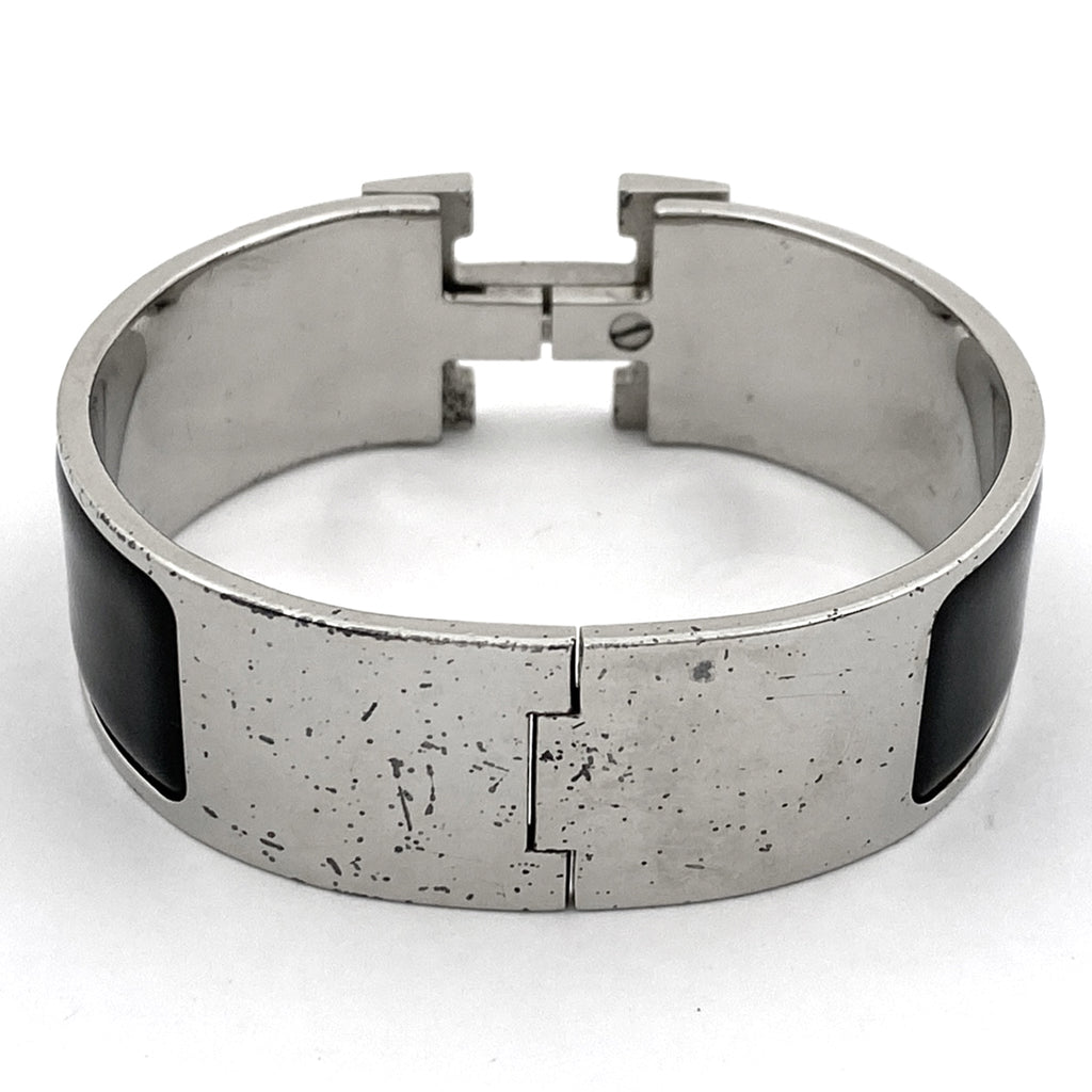 エルメス クリッククラック GM 腕輪 Hロゴ バングル シルバーメッキ シルバー レディース 【中古】bracc