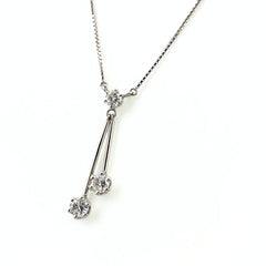 【在庫一掃】 メレダイヤ デザインネックレス プラチナ ペンダント ネックレス Pt900 Pt850 ダイヤモンド レディース 【中古】nbjwl
