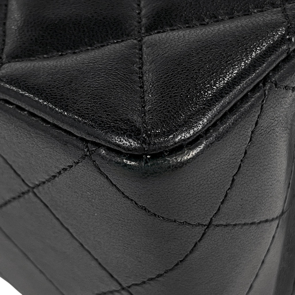 【在庫一掃】 【ジャンク品】シャネル マトラッセ Wフラップ チェーン ショルダーバッグ ココマーク ショルダーバッグ レザー ブラック レディース 【中古】 brbag