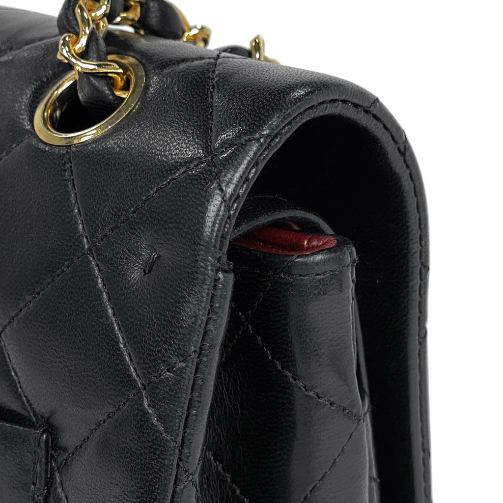 【ジャンク品】シャネル マトラッセ Wフラップ チェーン ショルダーバッグ ココマーク ショルダーバッグ レザー ブラック レディース 【中古】