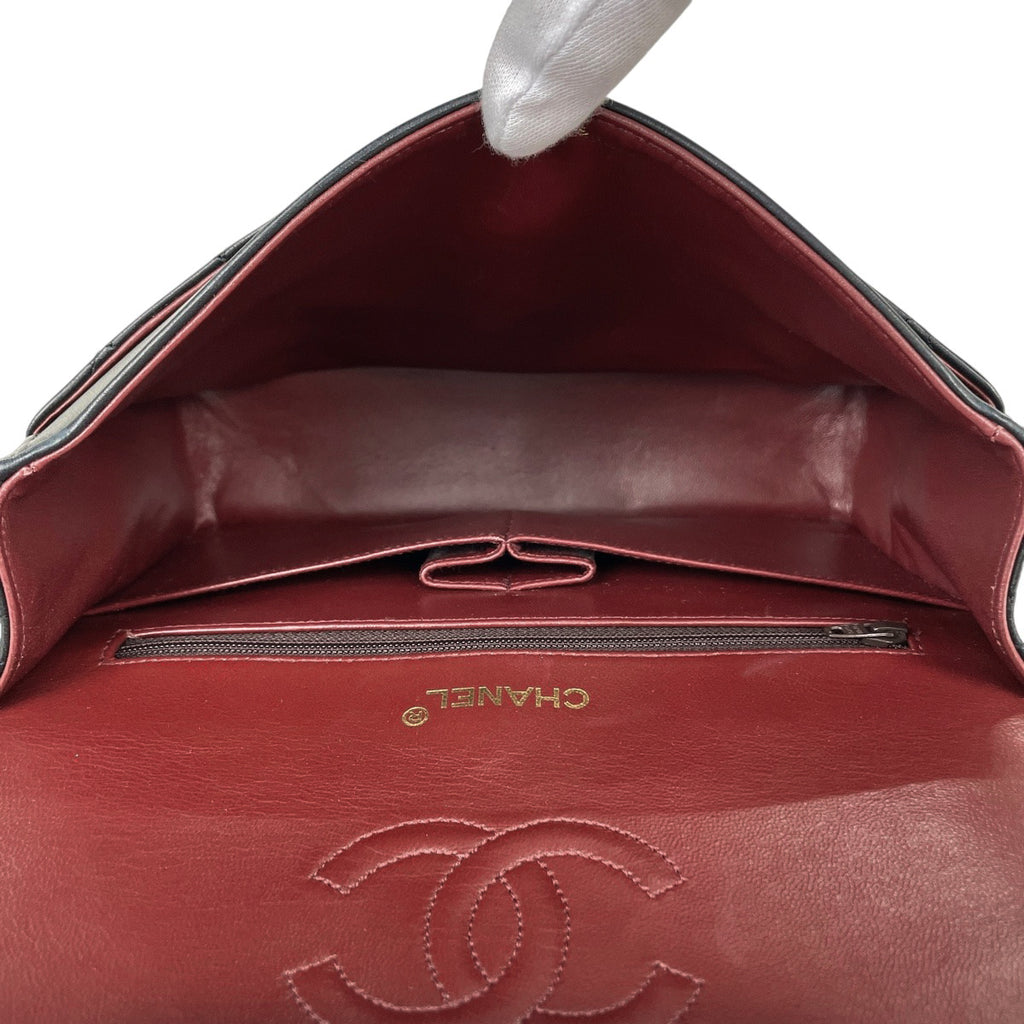 【在庫一掃】 【ジャンク品】シャネル マトラッセ Wフラップ チェーン ショルダーバッグ ココマーク ショルダーバッグ レザー ブラック レディース 【中古】 brbag