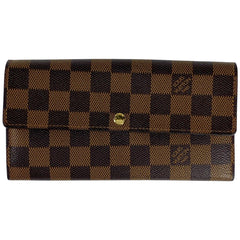 ルイ・ヴィトン ポルトフォイユ サラ 札入れ 小銭入れ 長財布 ダミエ ブラウン N61734 レディース 【中古】 
 ラッピング可