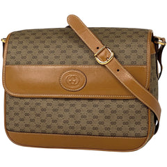 グッチ マイクロGG ショルダーバッグ オールドグッチ 001140925 ショルダーバッグ コーティングキャンバス ベージュ  レディース 【中古】brbag