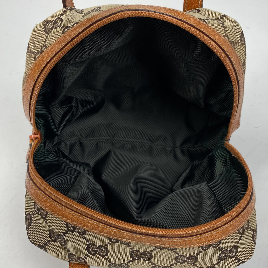 グッチ GG柄 ハンドバッグ ミニ ポーチ ハンドバッグ GGキャンバス ブラウン 124542 レディース 【中古】 brbag