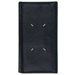 メゾン マルジェラ 4ステッチ 二つ折り 長財布 レザー ブラック レディース 【中古】brbag