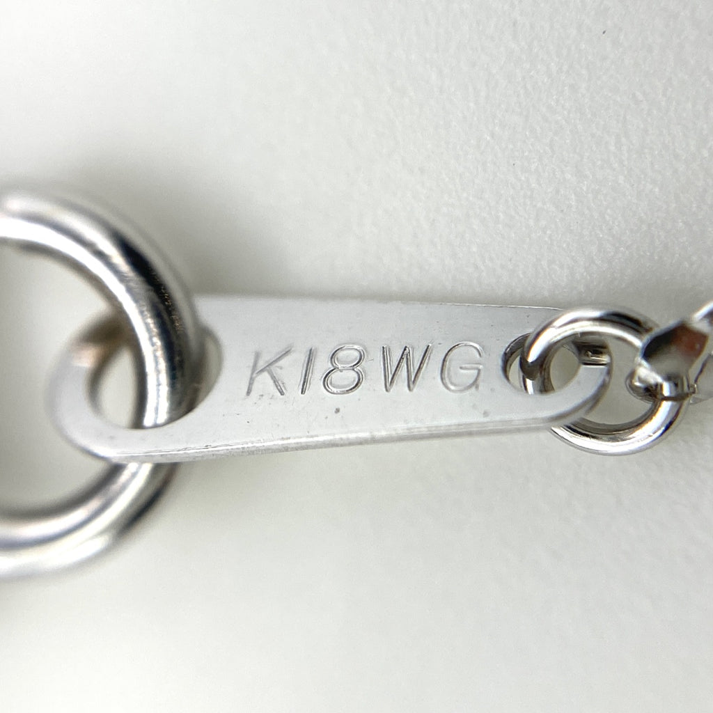 ピンクスピネル デザインネックレス WG ホワイトゴールド ペンダント メレダイヤ ネックレス K18 WG ピンクスピネル レディース 【中古】nbjwl