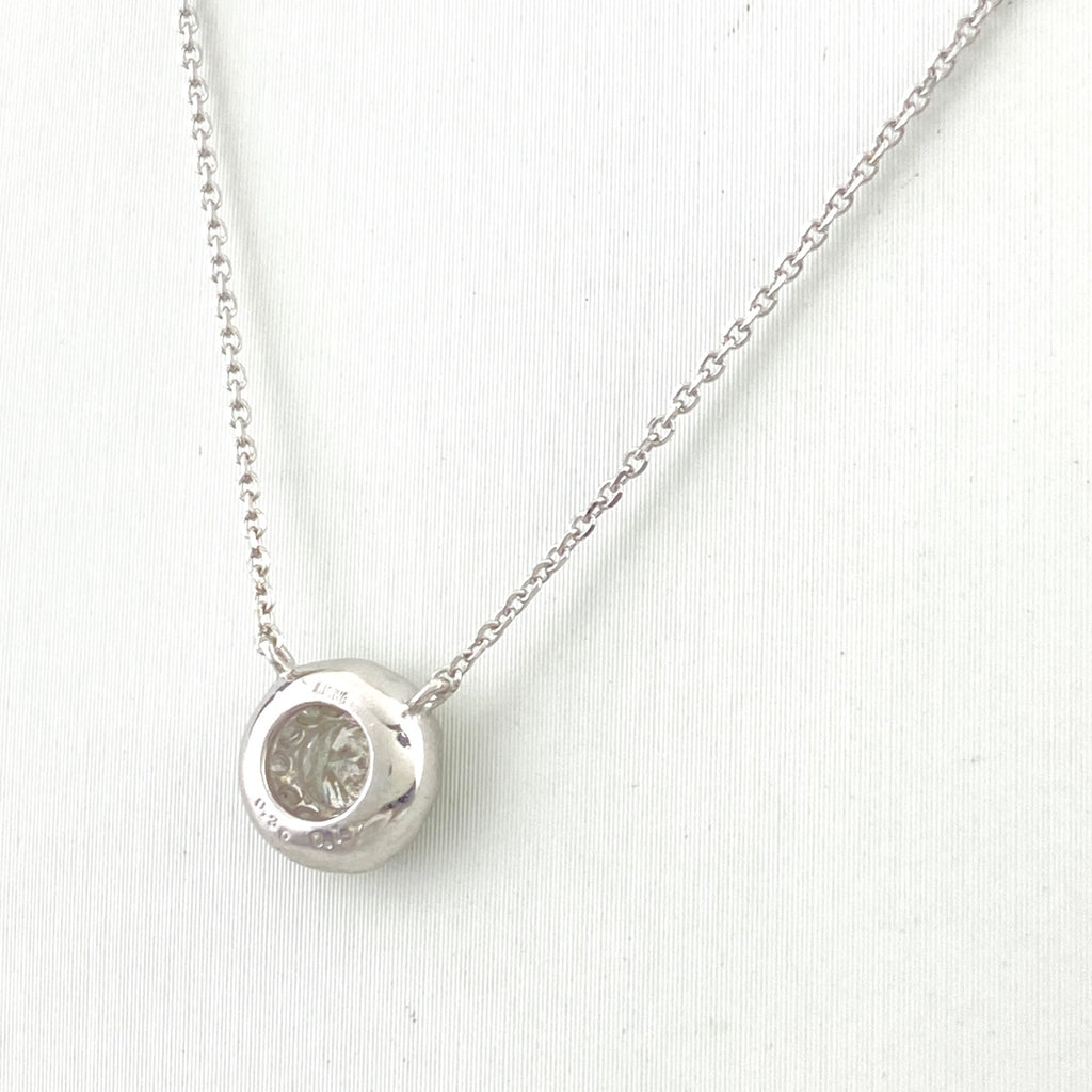ダイヤモンド デザインネックレス WG ホワイトゴールド メレダイヤ ペンダント ネックレス K18 WG ダイヤモンド レディース 【中古】nbjwl