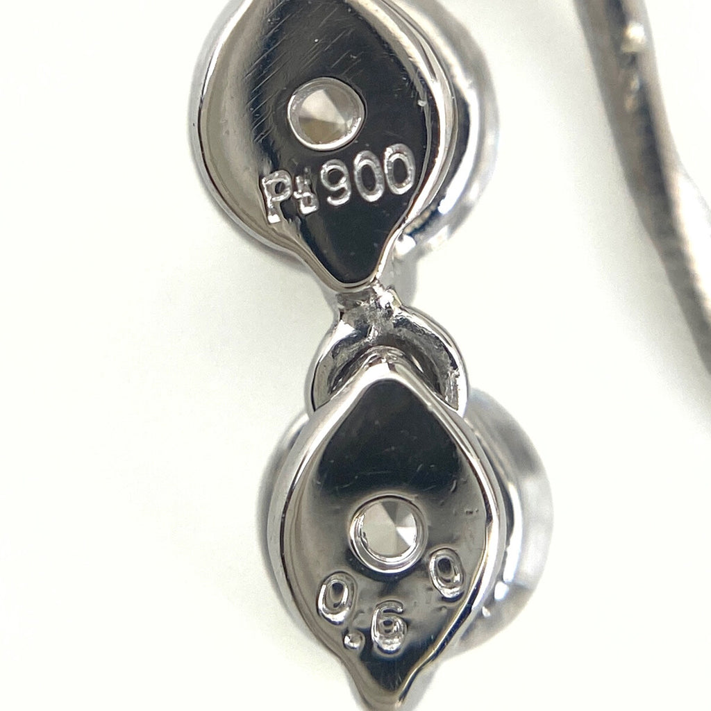 トリロジー メレダイヤ デザインネックレス プラチナ ペンダント ネックレス Pt900 Pt850 ダイヤモンド レディース 【中古】brjwl