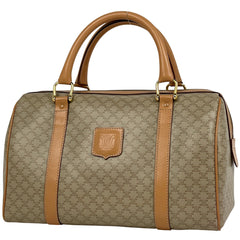 セリーヌ マカダム柄 ハンドバッグ ミニボストン ハンドバッグ コーティングキャンバス ベージュ レディース 【中古】brbag