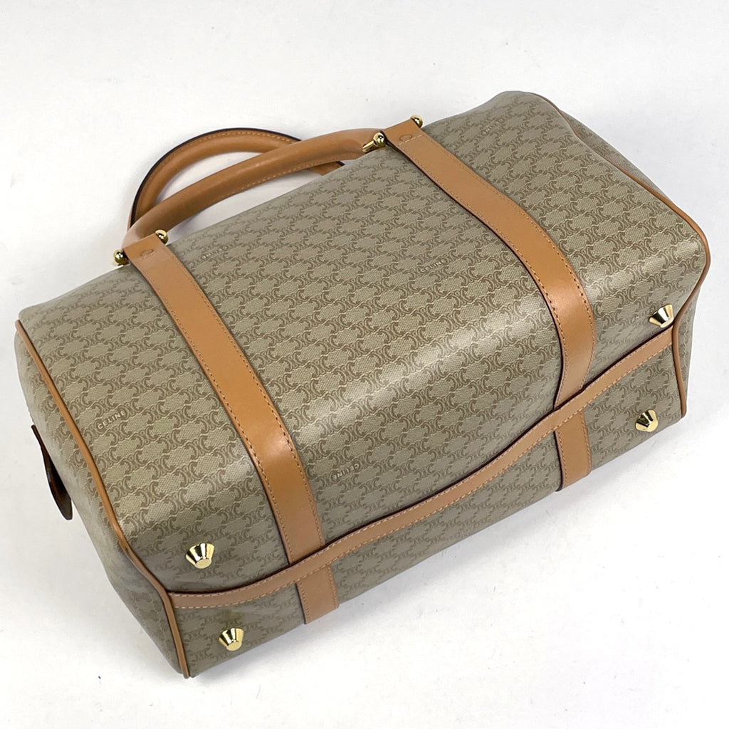 セリーヌ マカダム柄 ハンドバッグ ミニボストン ハンドバッグ コーティングキャンバス ベージュ レディース 【中古】brbag