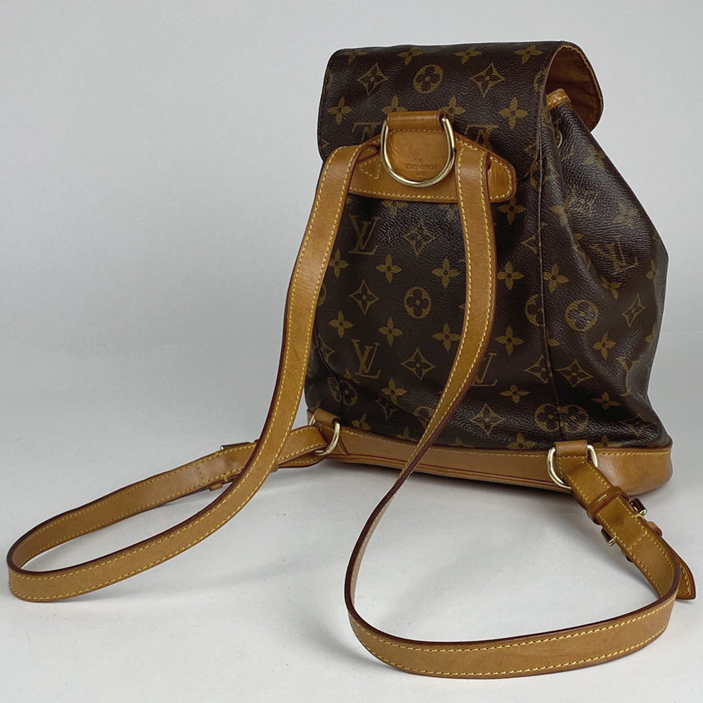 ルイ・ヴィトン モンスリ MM バックパック デイパック リュック モノグラム ブラウン M51136 レディース 【中古】brbag